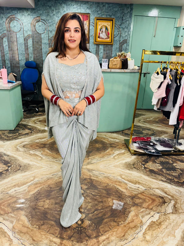 Silver Mist Drape Set