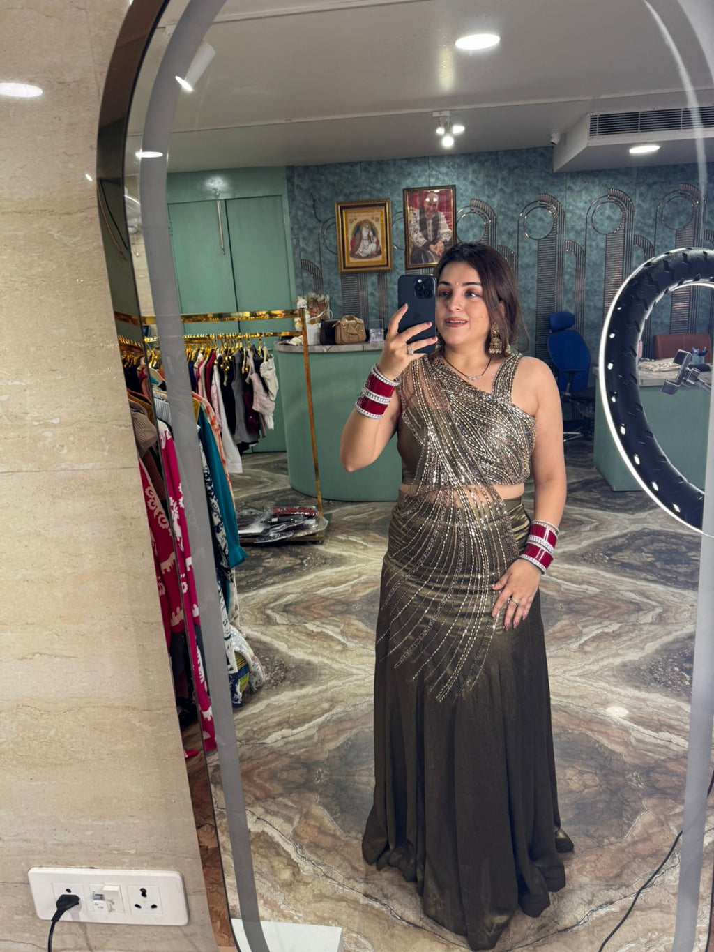 Emerald Flame Forest Gown