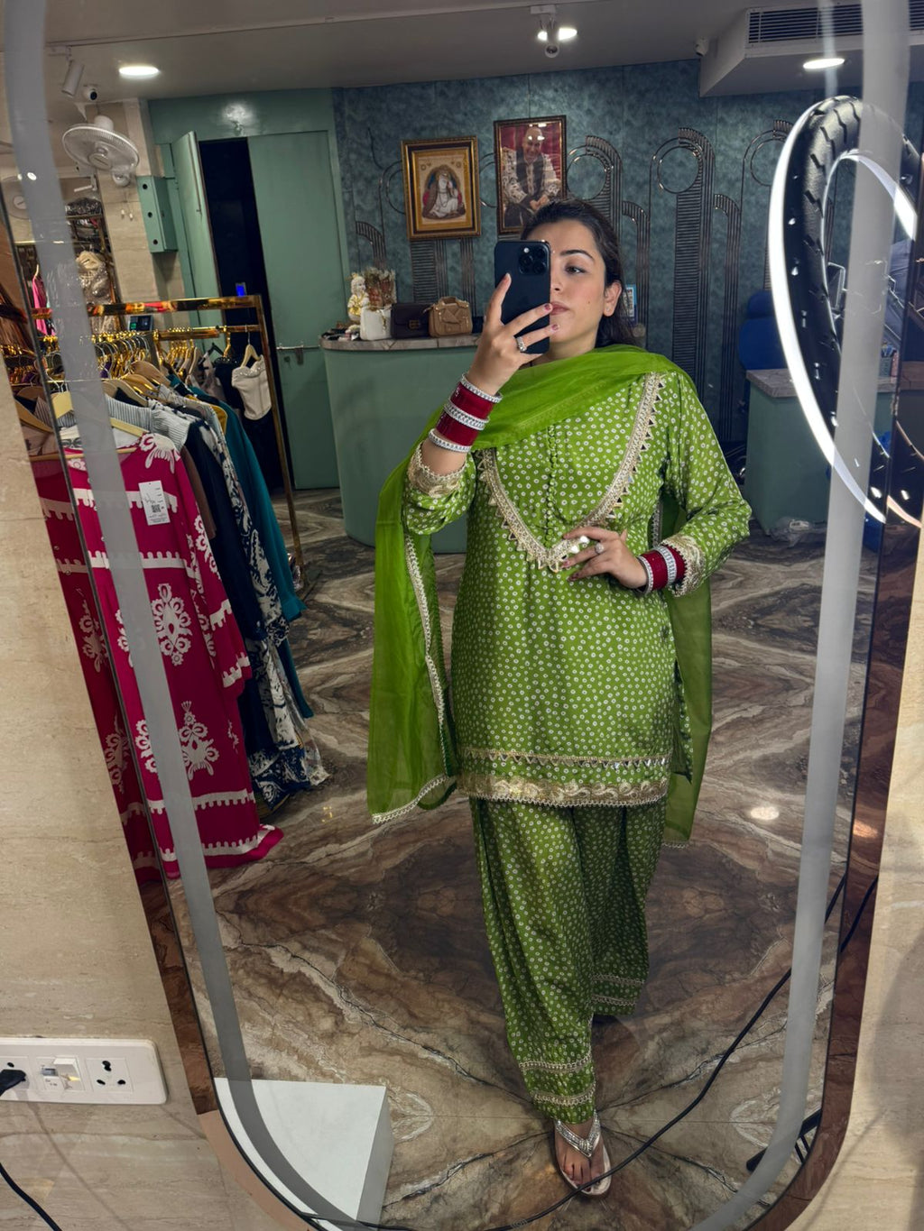 Mehendi Charm Patiala Suit