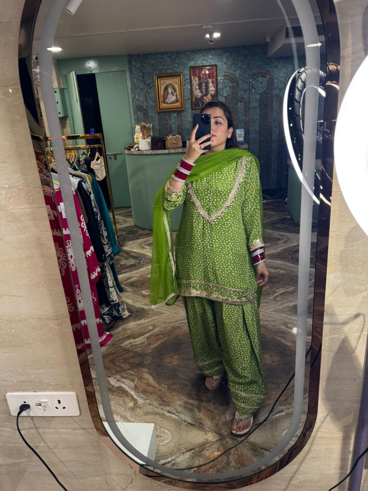 Mehendi Charm Patiala Suit