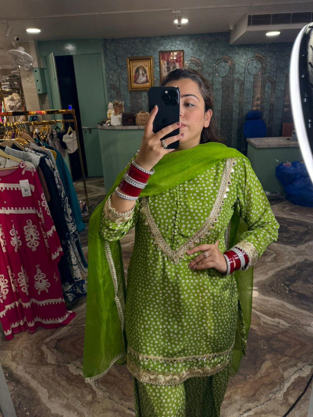 Mehendi Charm Patiala Suit