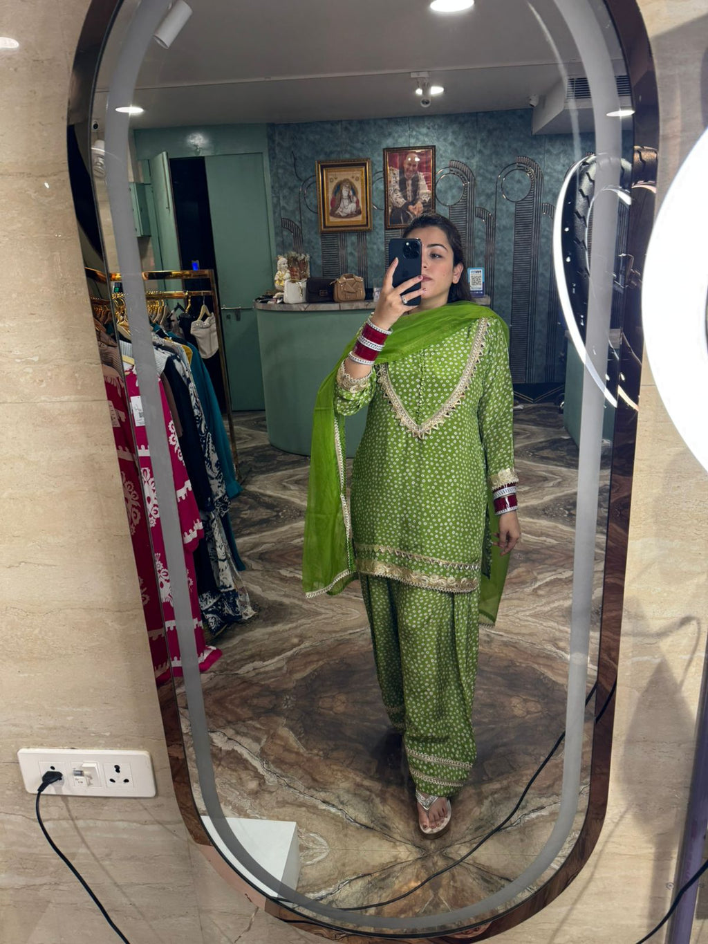 Mehendi Charm Patiala Suit