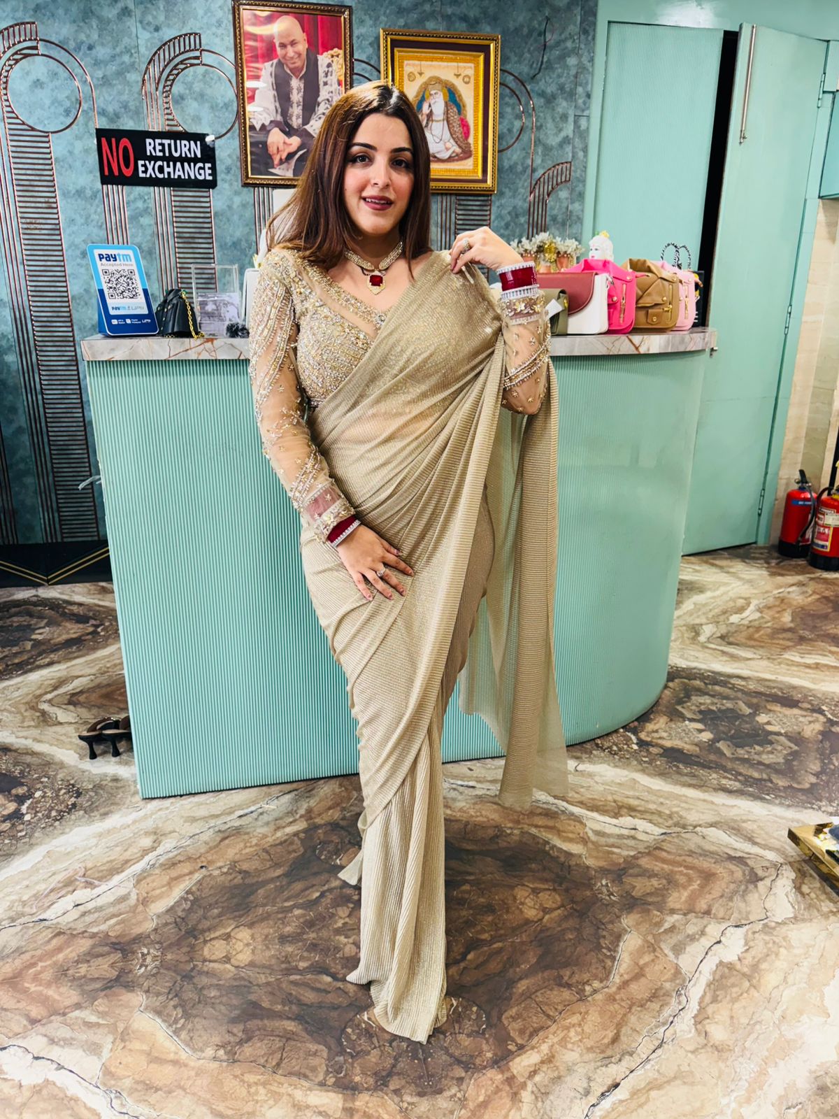 Golden Grace Embellished Saree