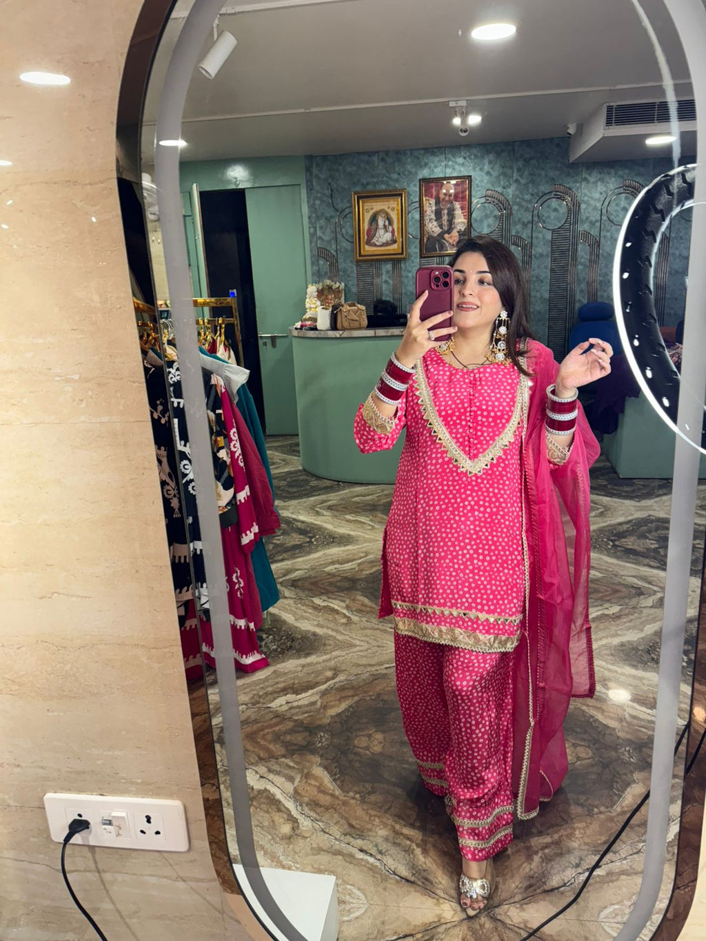 Mehendi Charm Patiala Suit