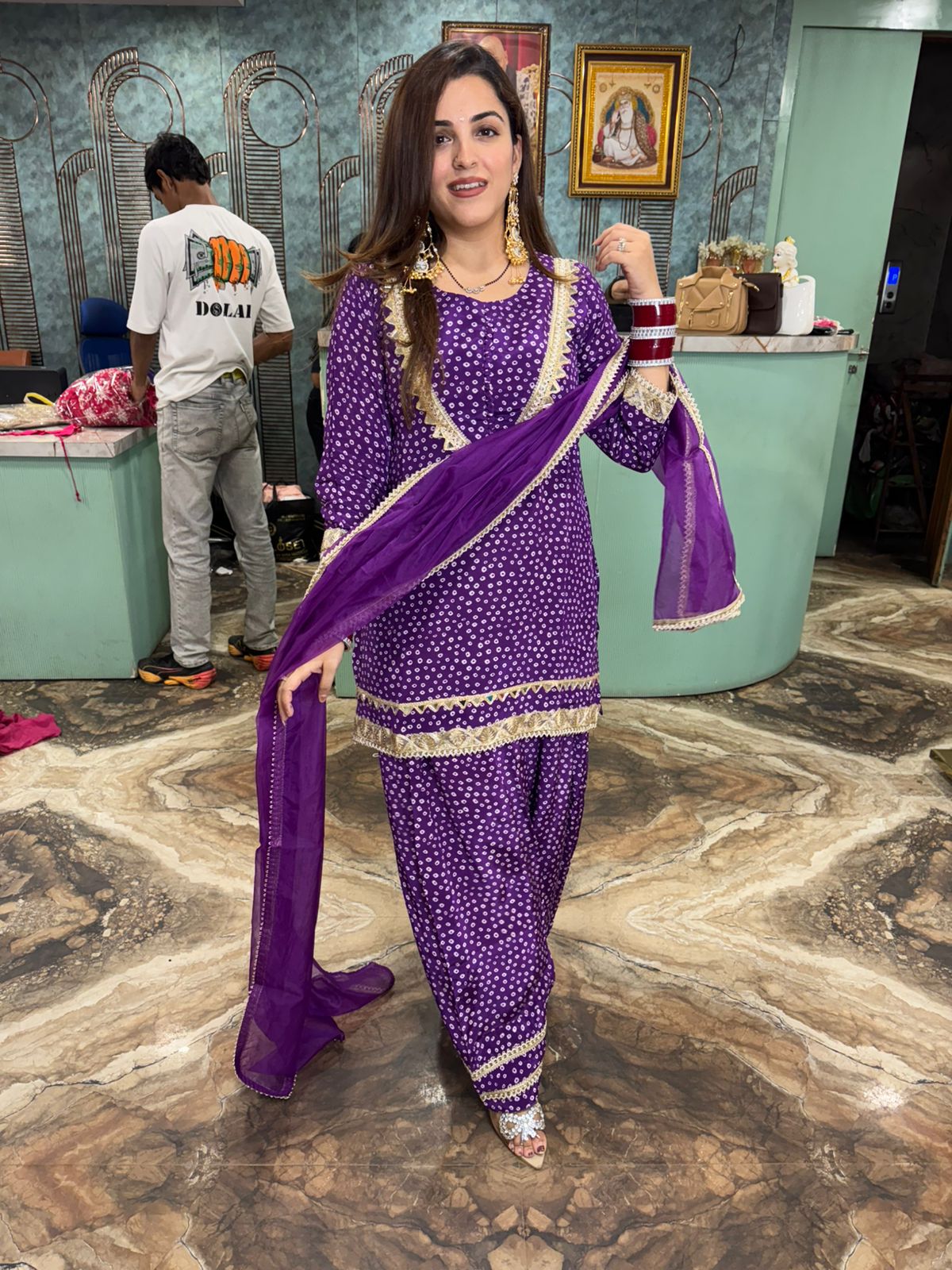 Mehendi Charm Patiala Suit