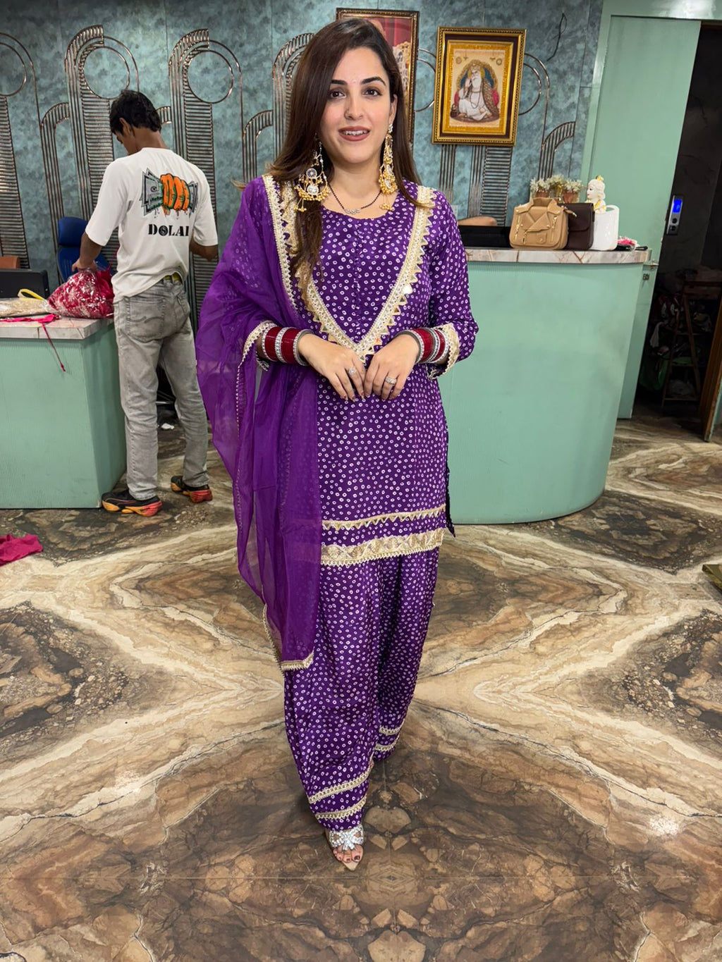 Mehendi Charm Patiala Suit