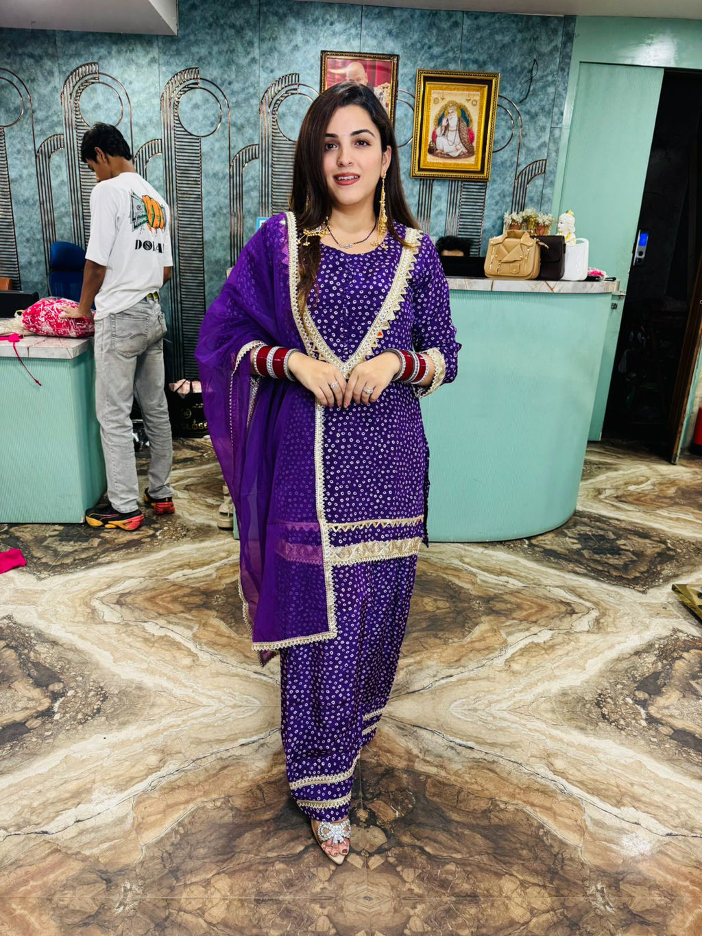 Mehendi Charm Patiala Suit