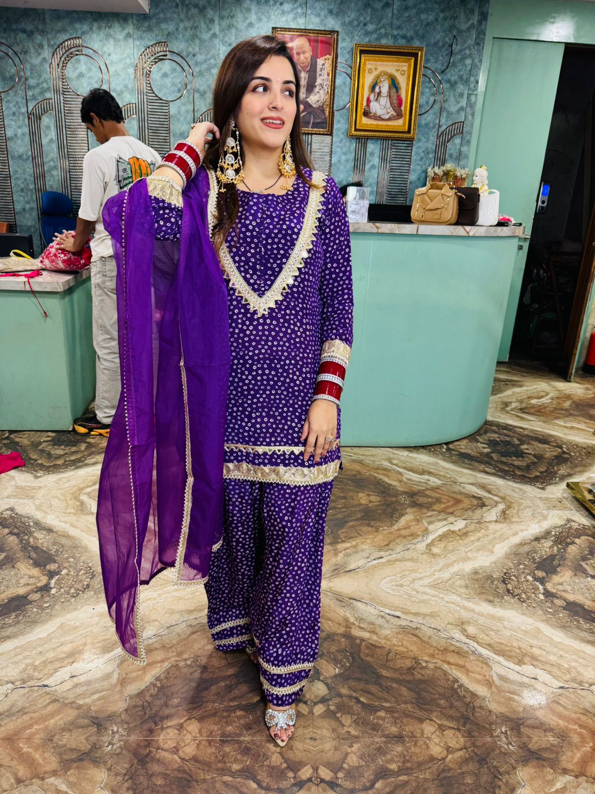 Mehendi Charm Patiala Suit