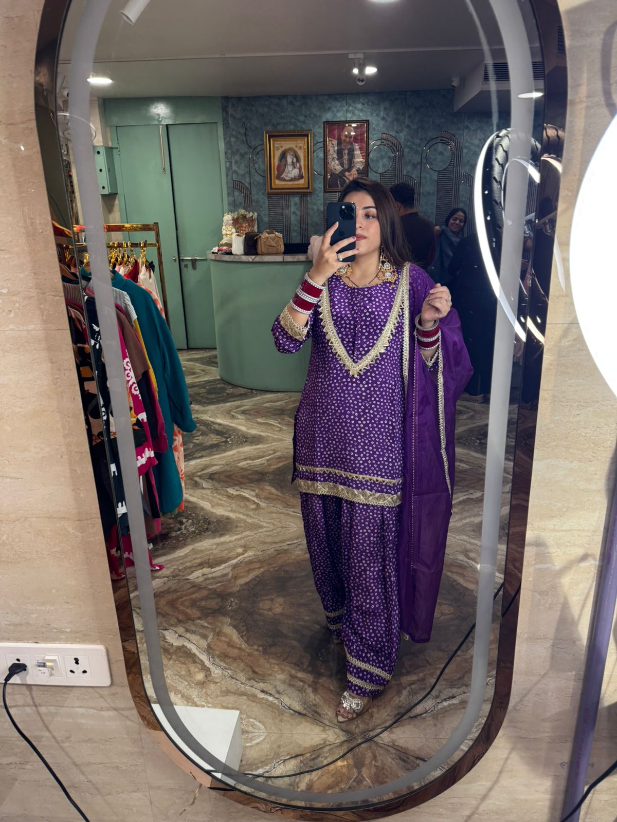 Mehendi Charm Patiala Suit