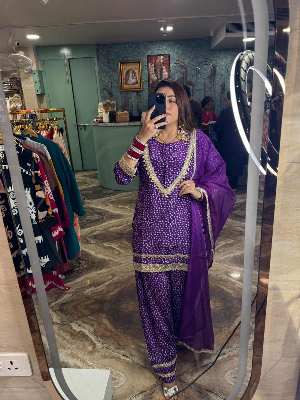 Mehendi Charm Patiala Suit