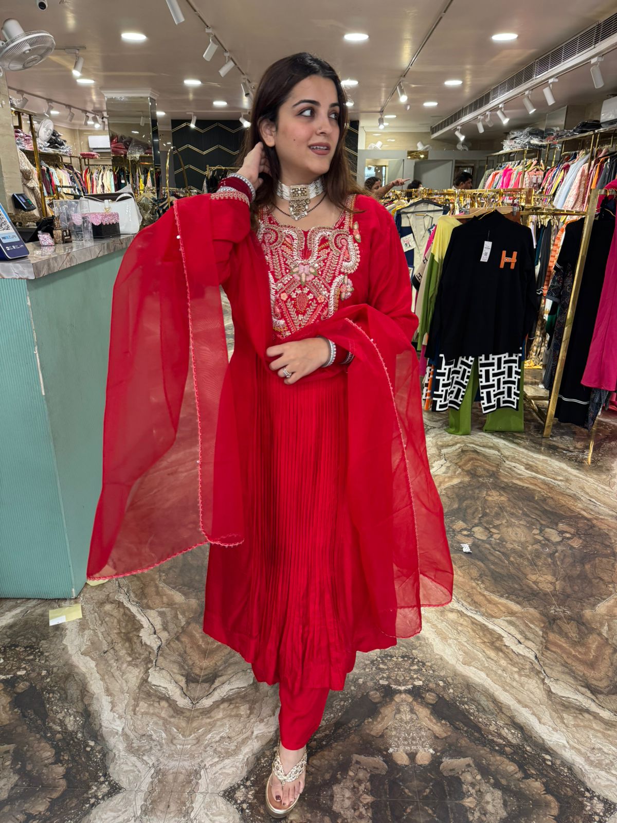 Handcrafted Anarkali Set