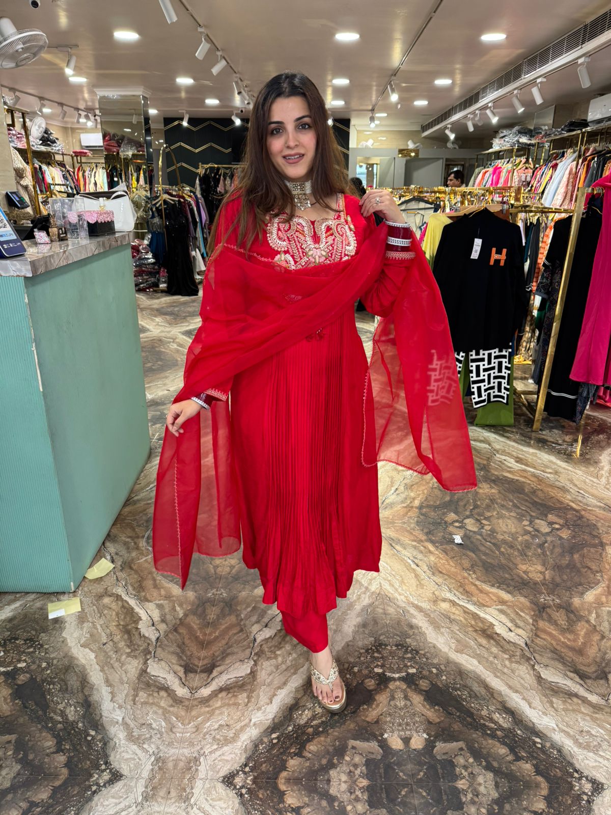 Handcrafted Anarkali Set