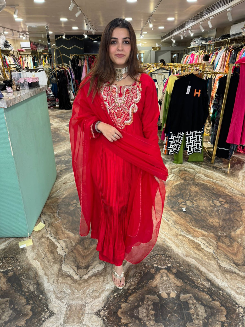 Handcrafted Anarkali Set