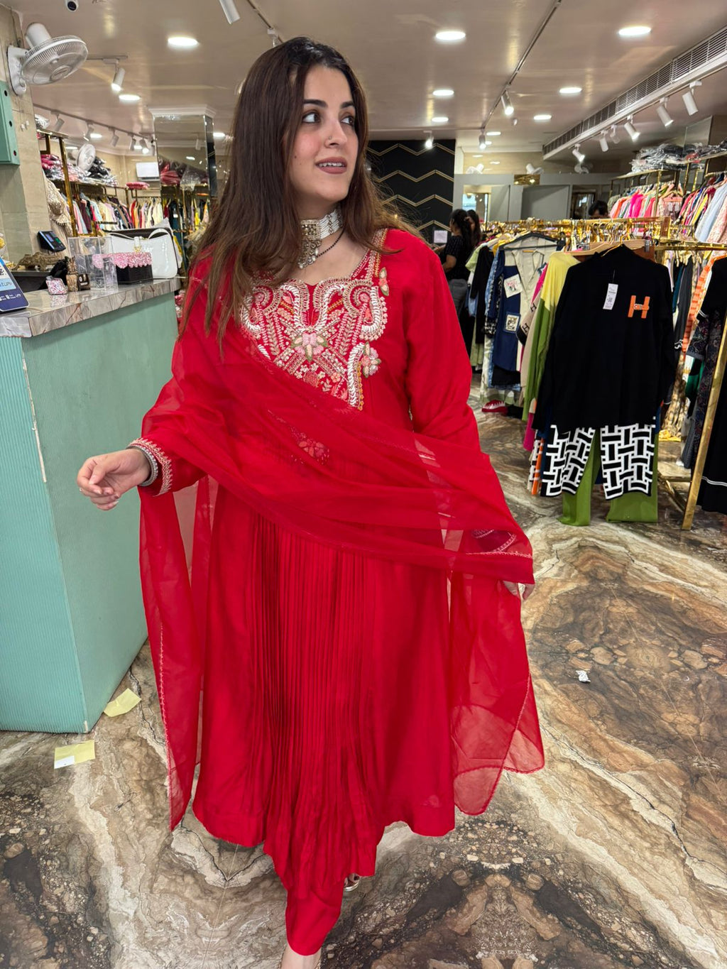 Handcrafted Anarkali Set