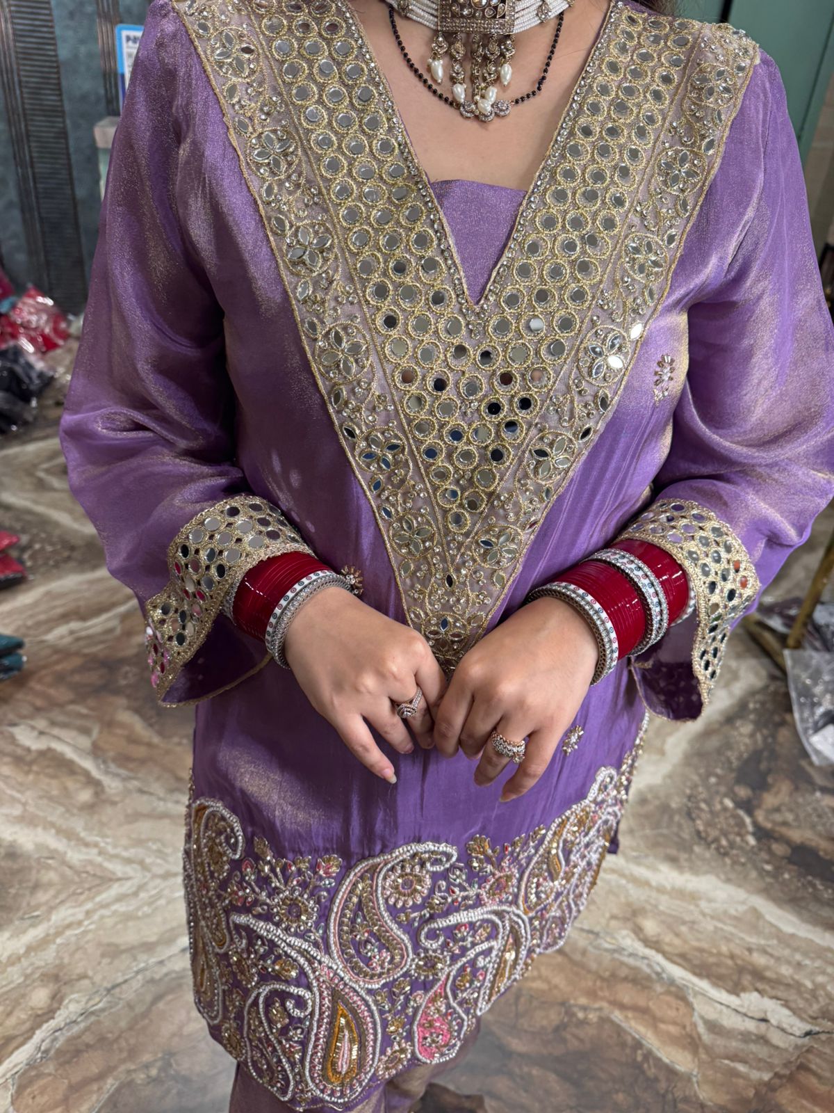 Noor-e-Banarasi Lilac Suit