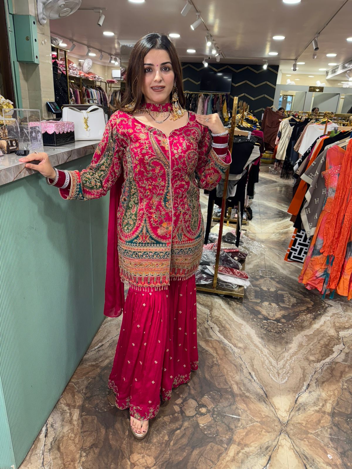 Royal Kashmiri Zari Sharara Set