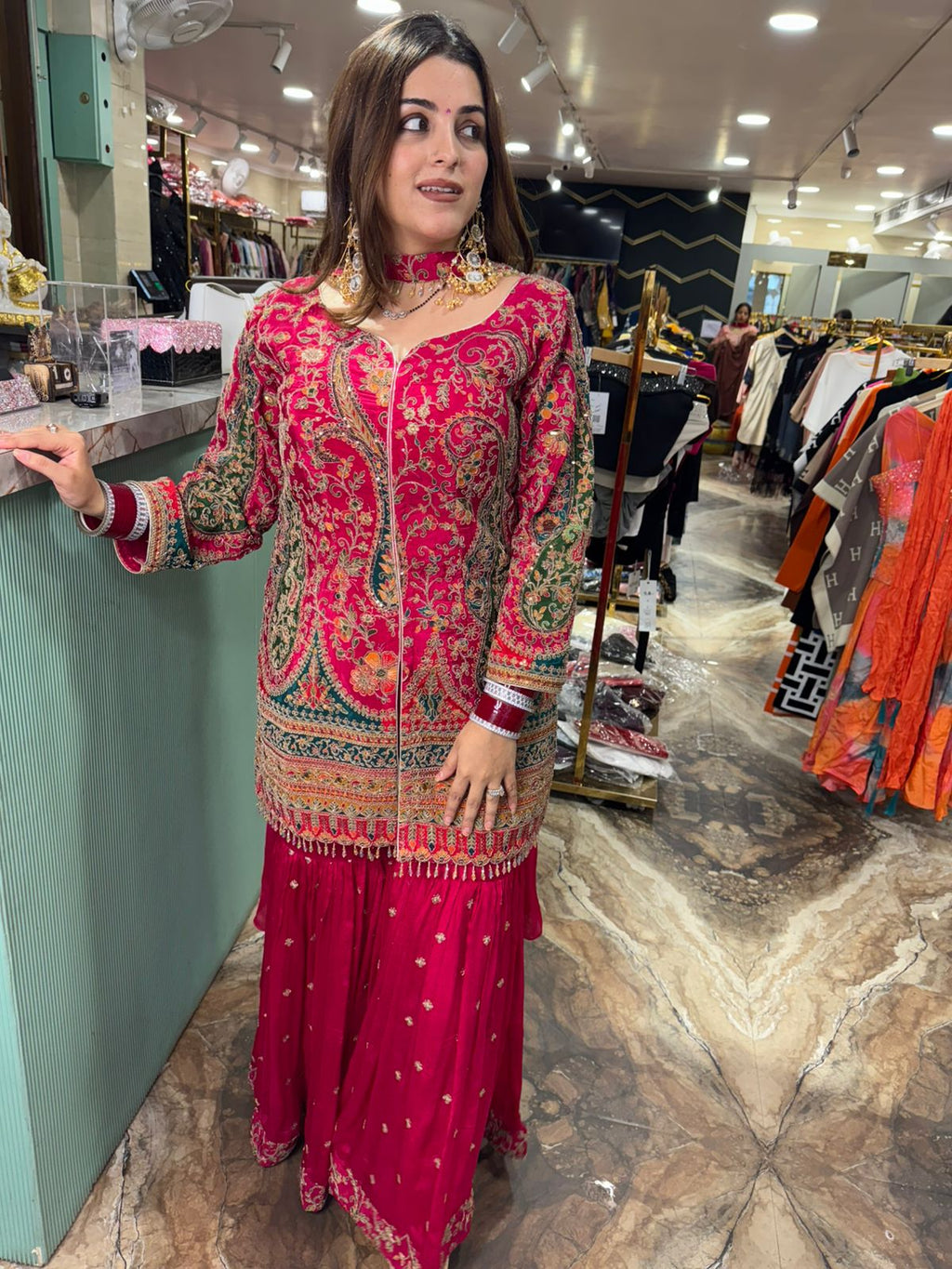 Royal Kashmiri Zari Sharara Set