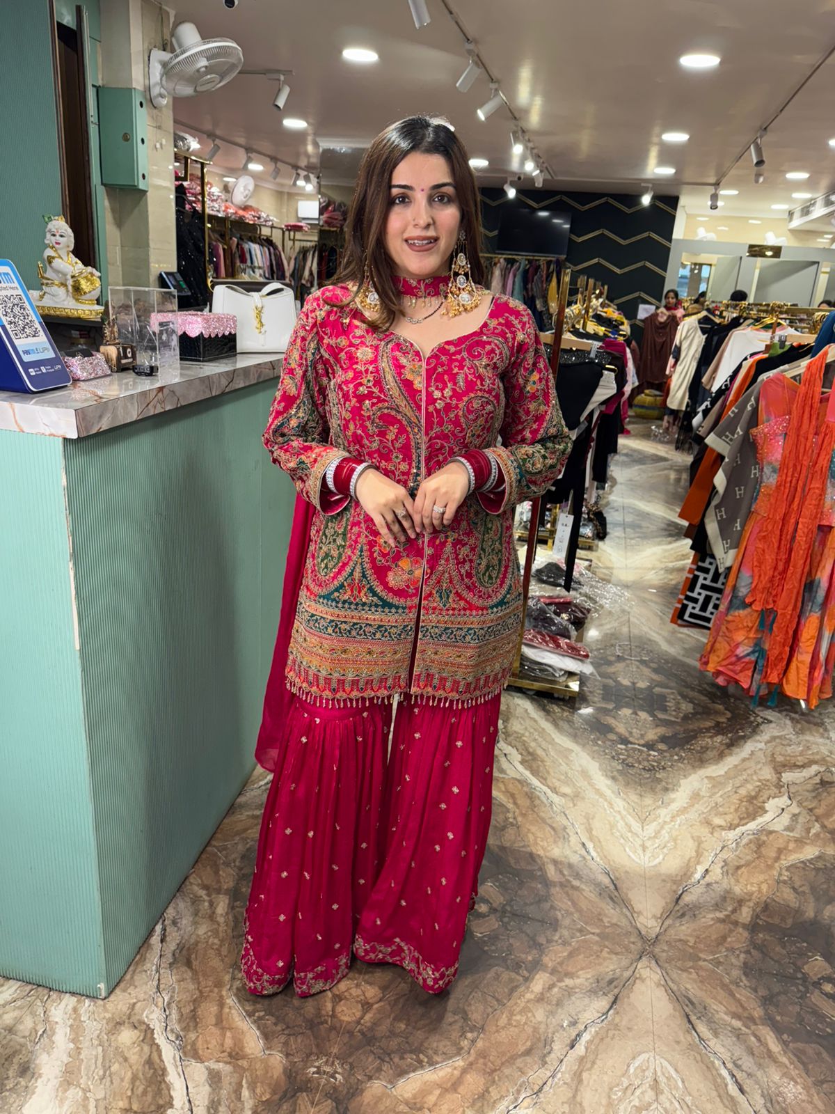 Royal Kashmiri Zari Sharara Set