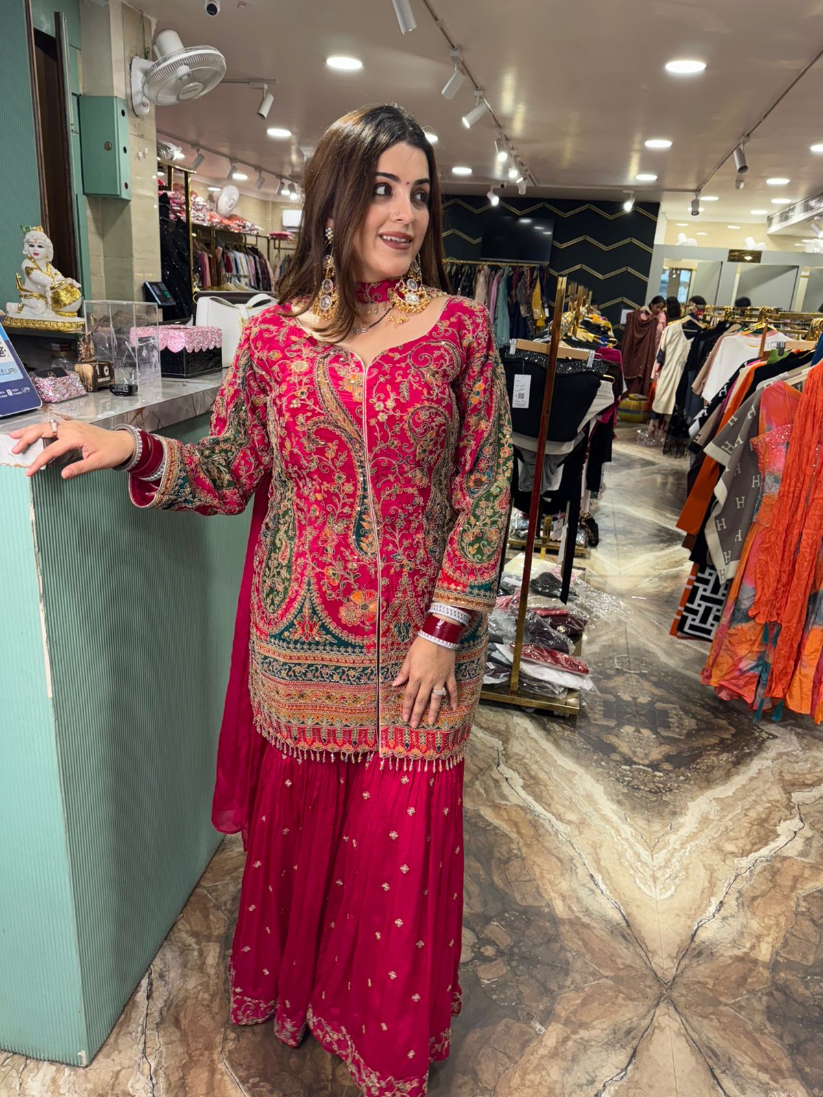 Royal Kashmiri Zari Sharara Set