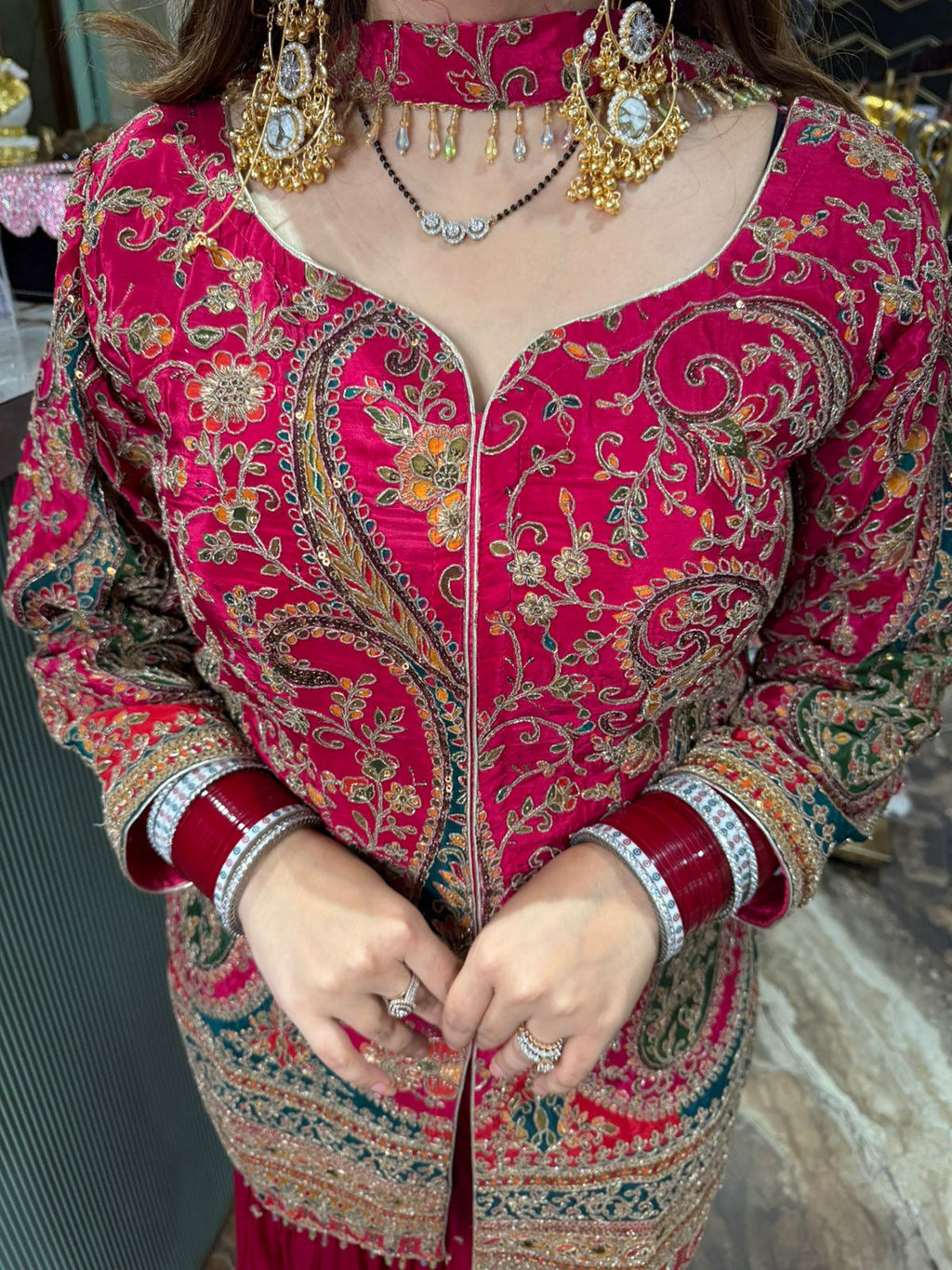 Royal Kashmiri Zari Sharara Set