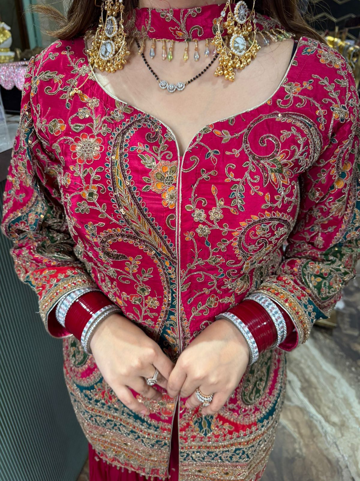 Royal Kashmiri Zari Sharara Set