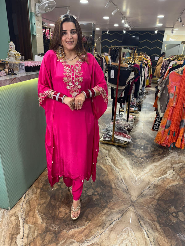 Fuchsia Kaftan Kurta Set