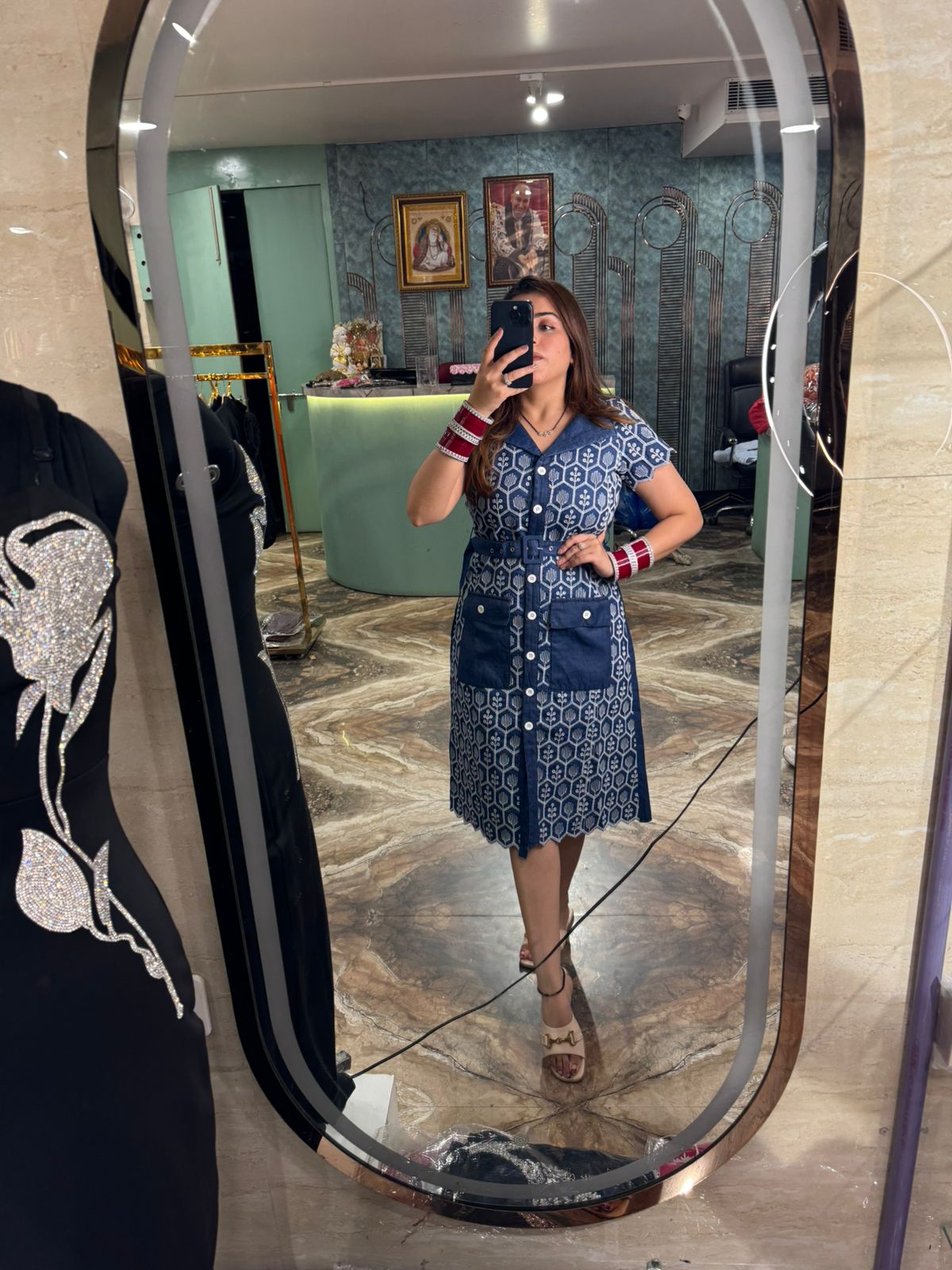 Indigo Charm Shirt Dress