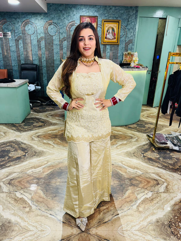 Golden Pearl three Piece Kurti Set