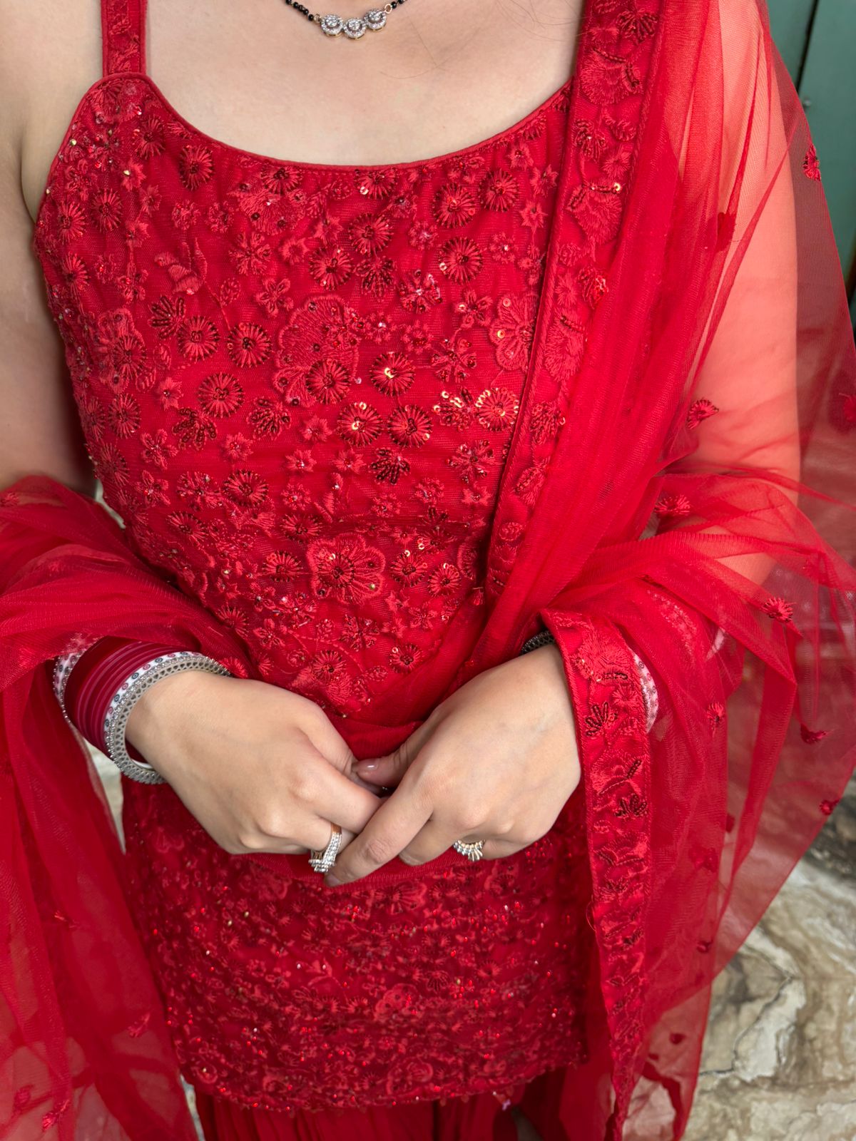 Scarlet Glam Sequin Sharara Set