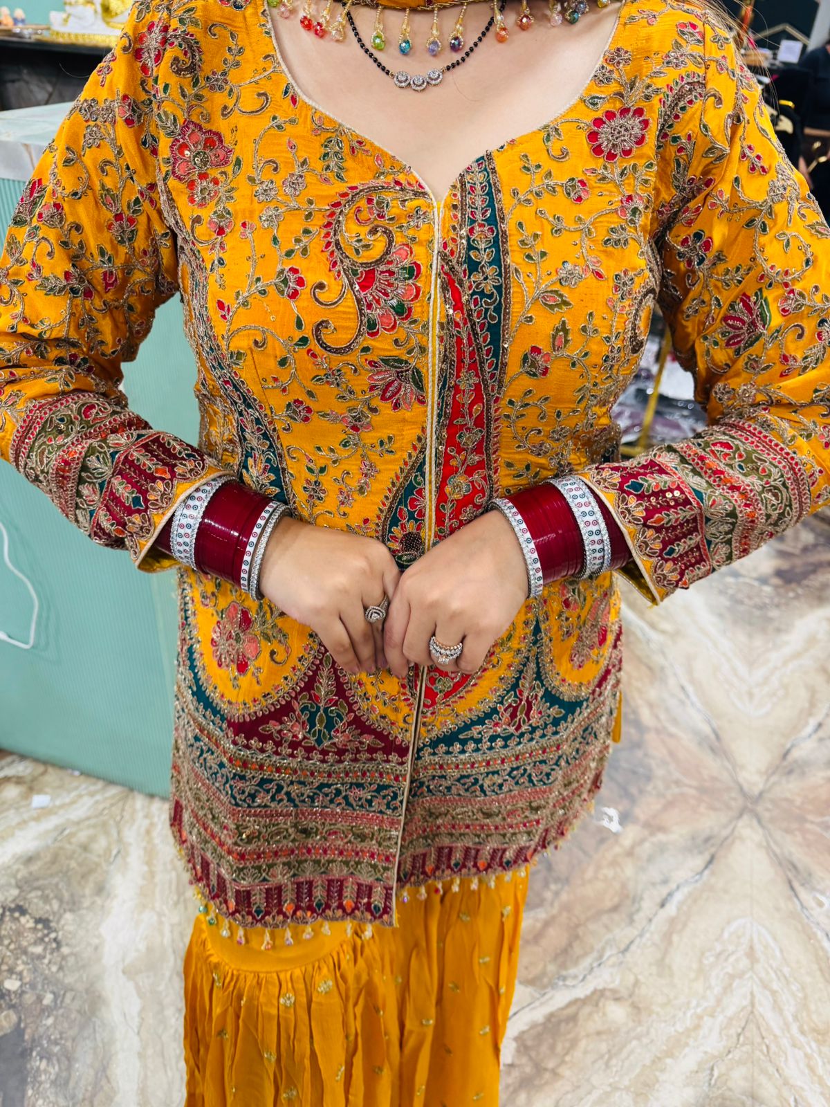 Royal Kashmiri Zari Sharara Set