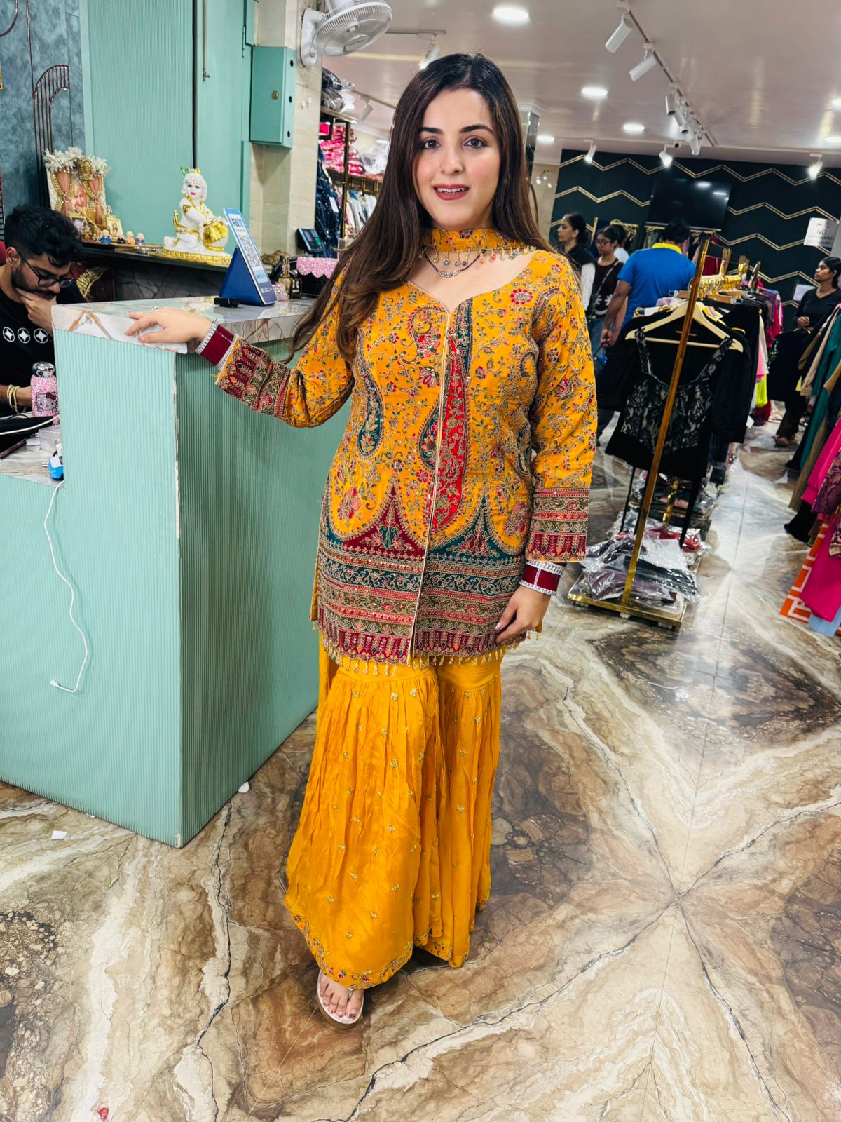 Royal Kashmiri Zari Sharara Set