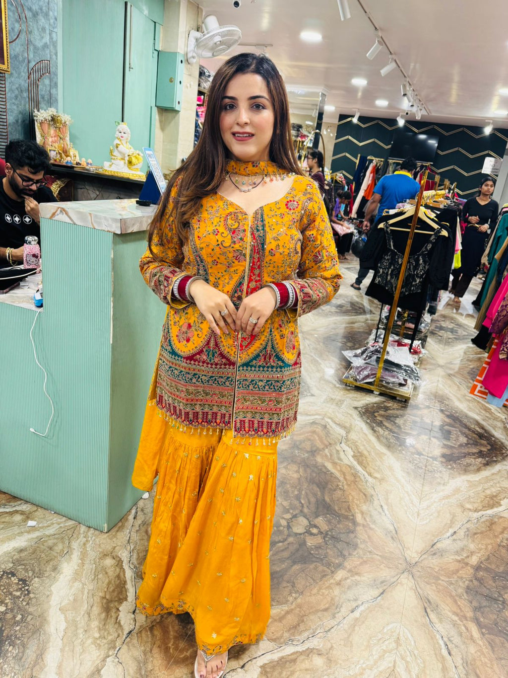 Royal Kashmiri Zari Sharara Set