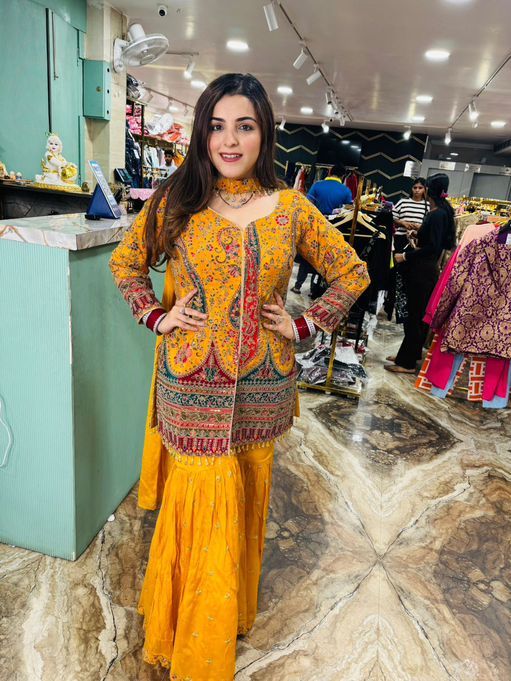 Royal Kashmiri Zari Sharara Set