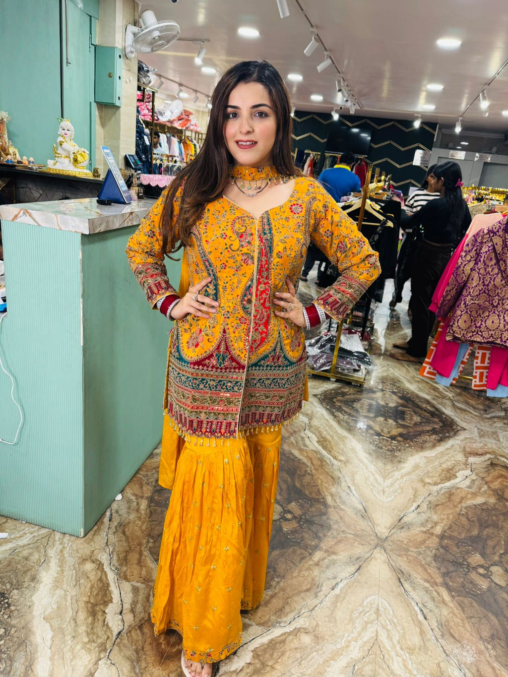 Royal Kashmiri Zari Sharara Set