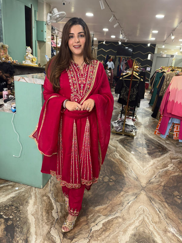 Multicolor Embroidered Anarkali Set