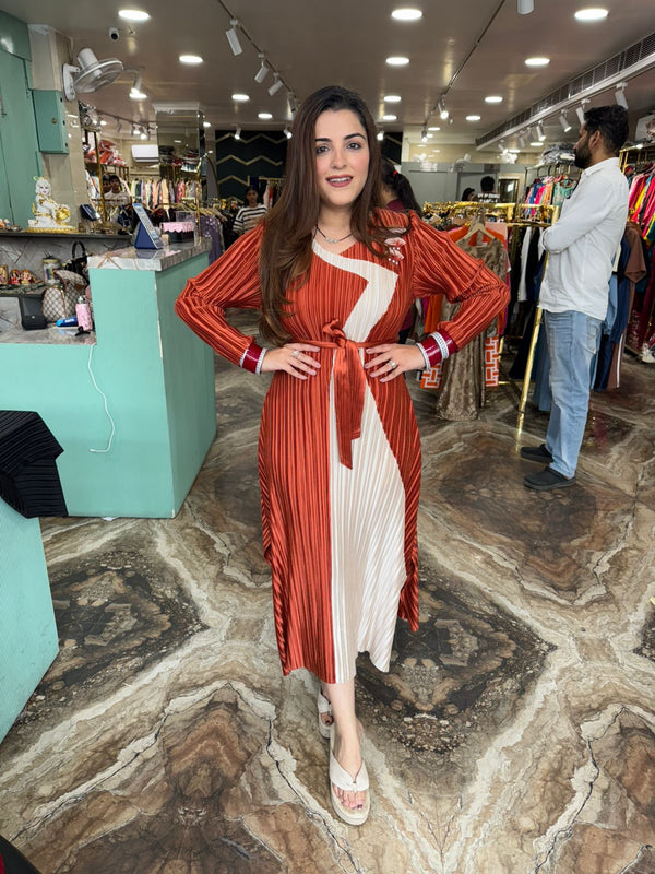 Glow Pleated Midi Dress