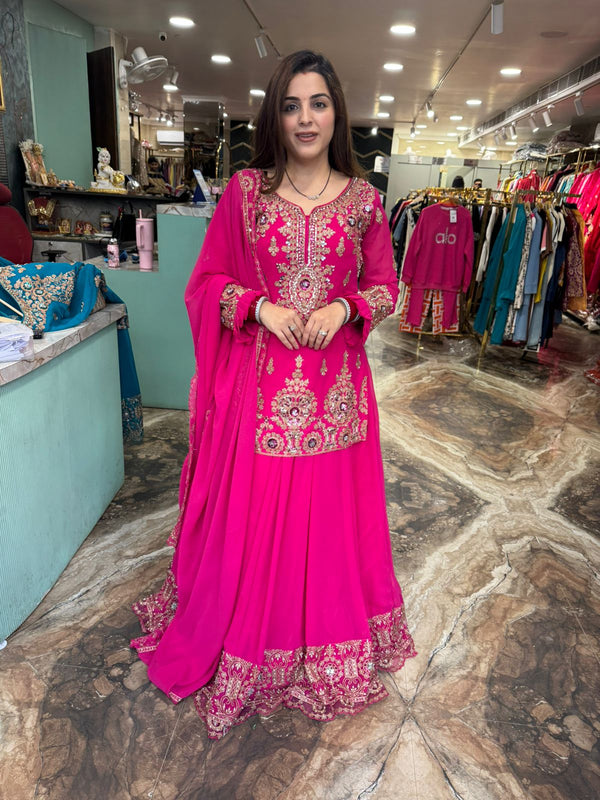 Zari & Sequin Embroidered Anarkali Set