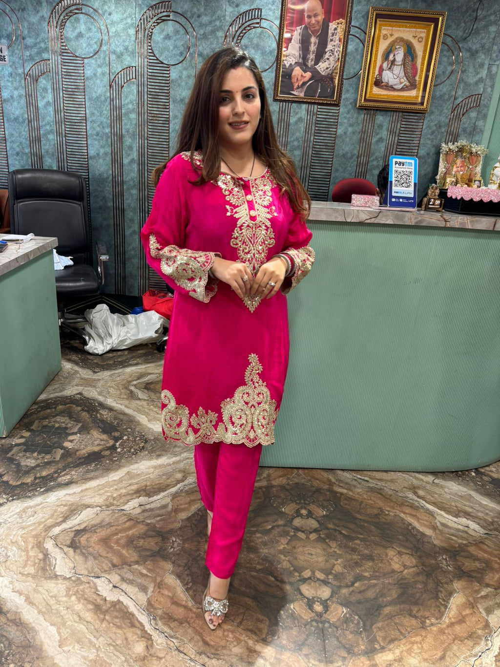 Embroidered Palazzo Suit set