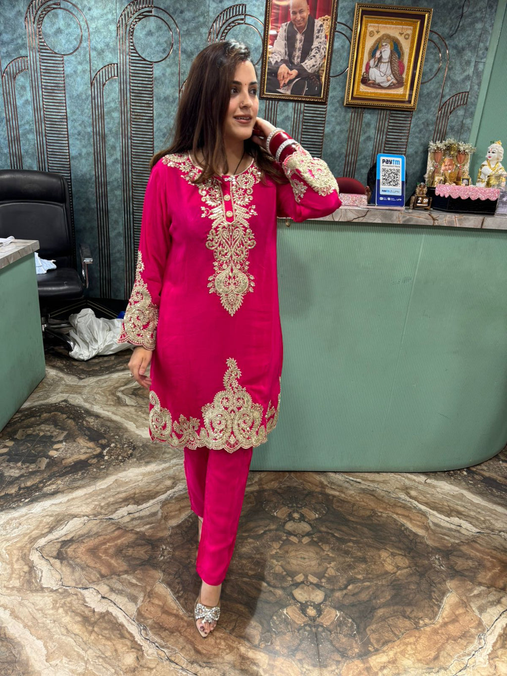 Embroidered Palazzo Suit set