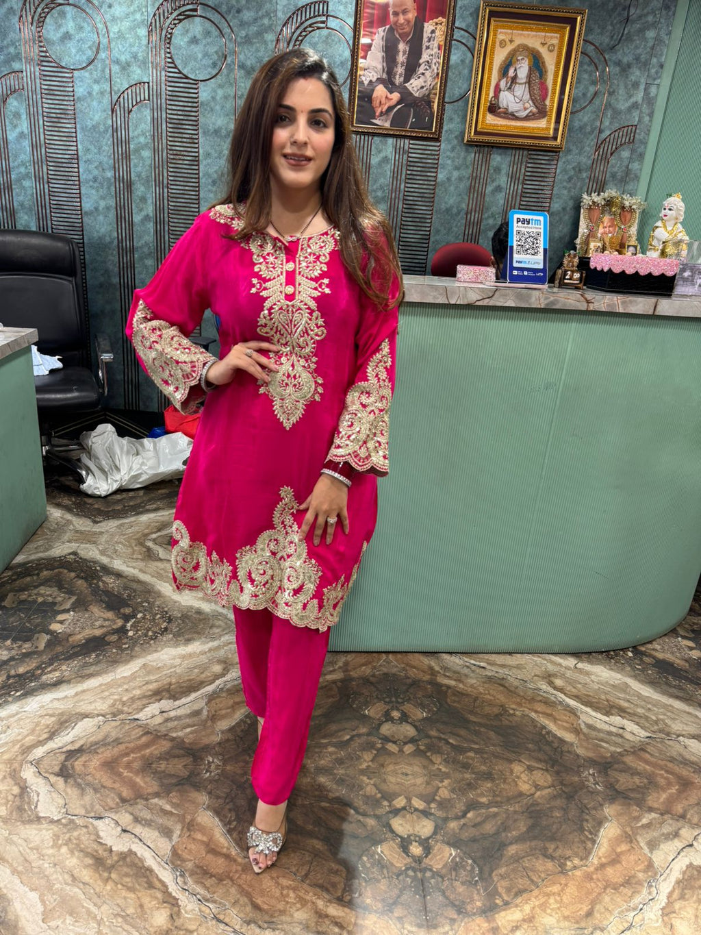 Embroidered Palazzo Suit set