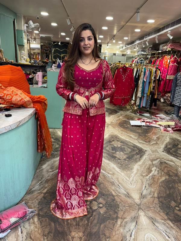 Banarasi Jacket & Palazzo Set