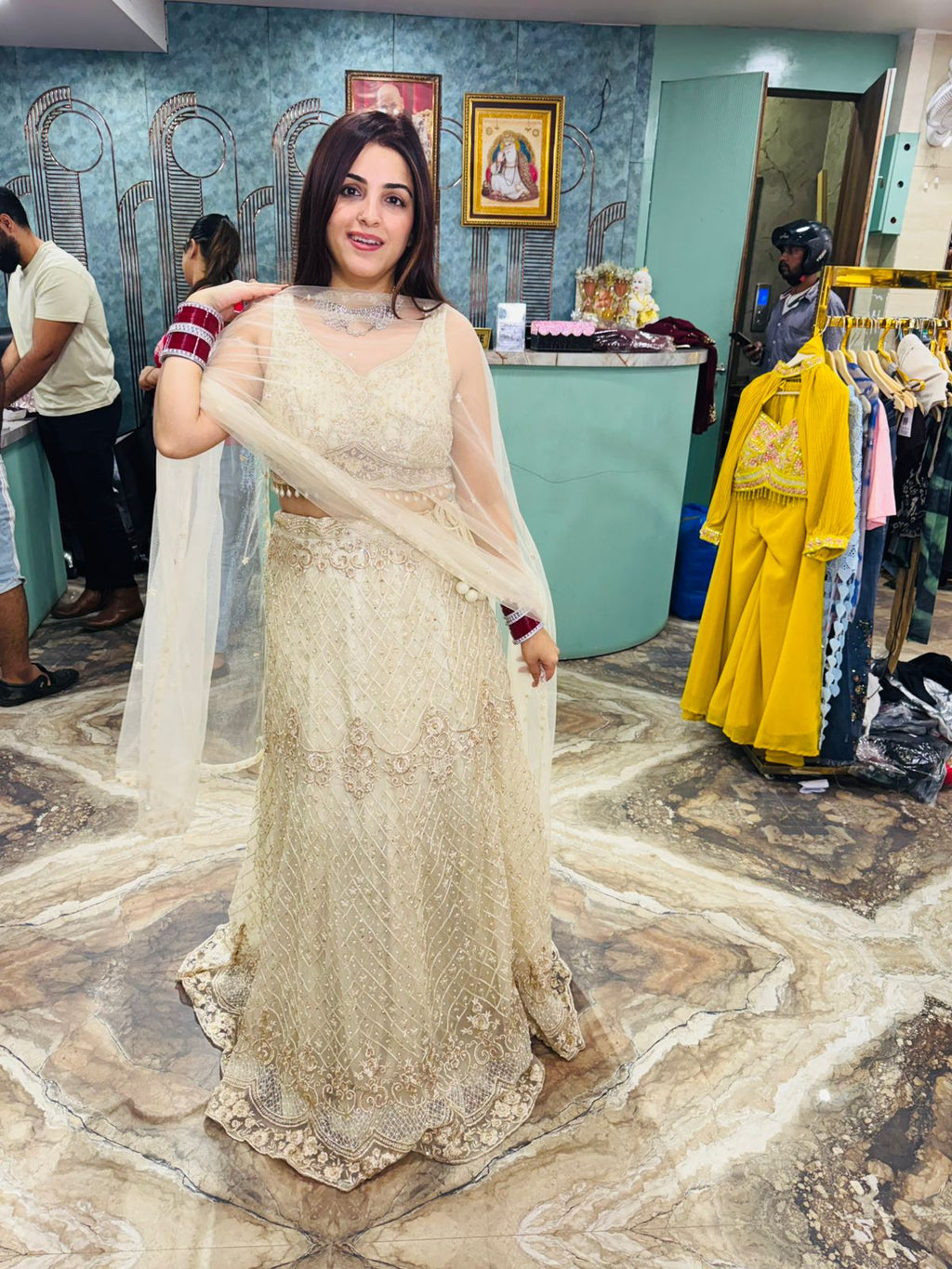 Ivory Dream Sequin Embroidered Lehenga Set