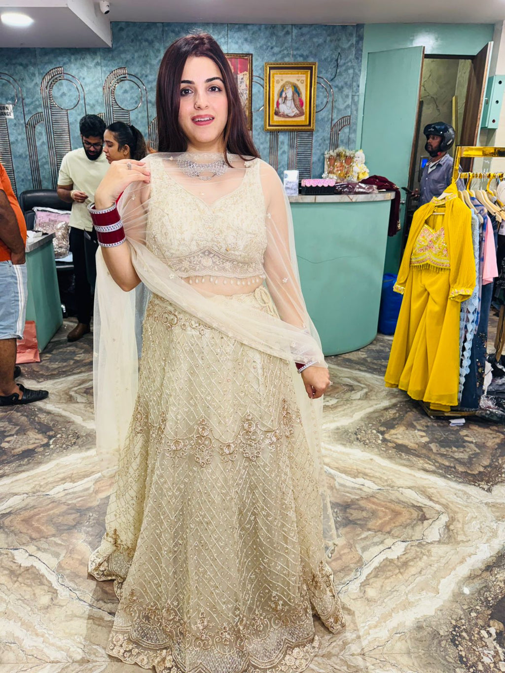 Ivory Dream Sequin Embroidered Lehenga Set