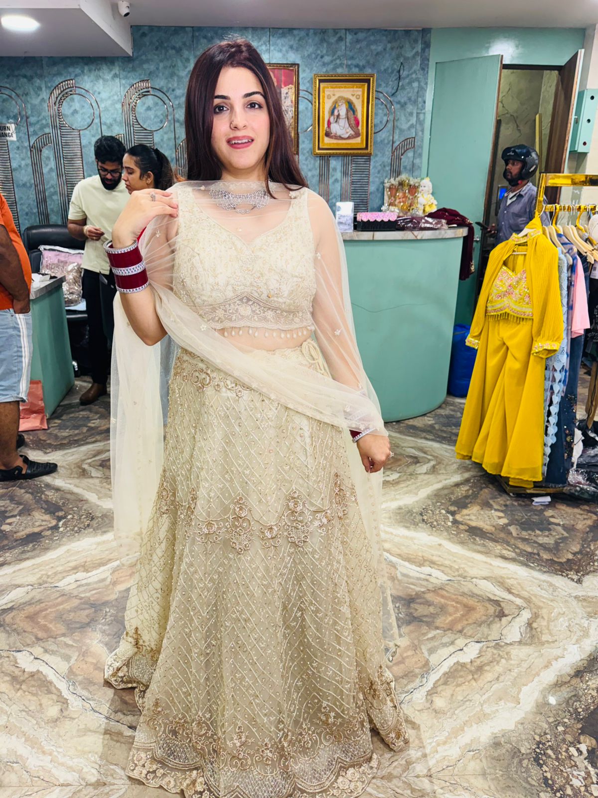 Ivory Dream Sequin Embroidered Lehenga Set