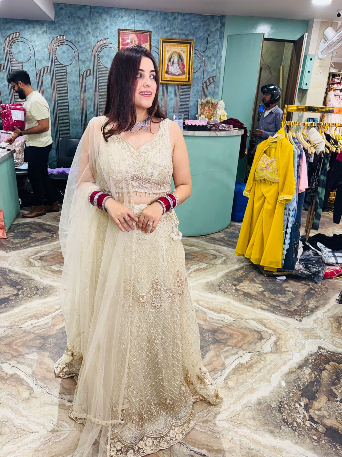 Ivory Dream Sequin Embroidered Lehenga Set