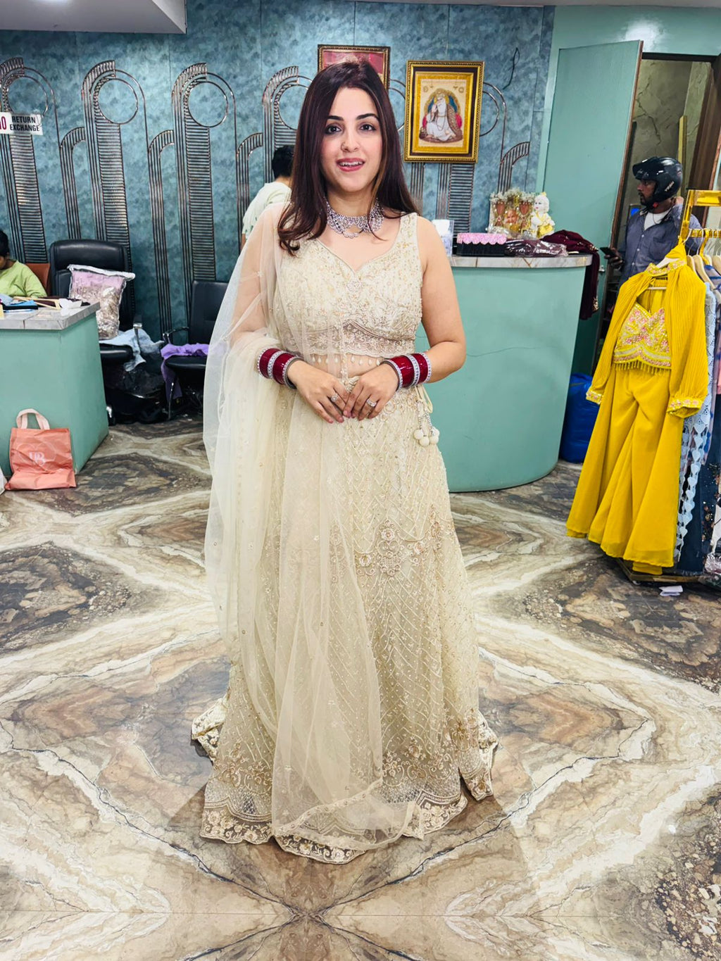 Ivory Dream Sequin Embroidered Lehenga Set