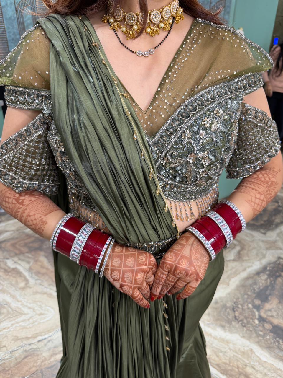 Olive Enchant lehenga set