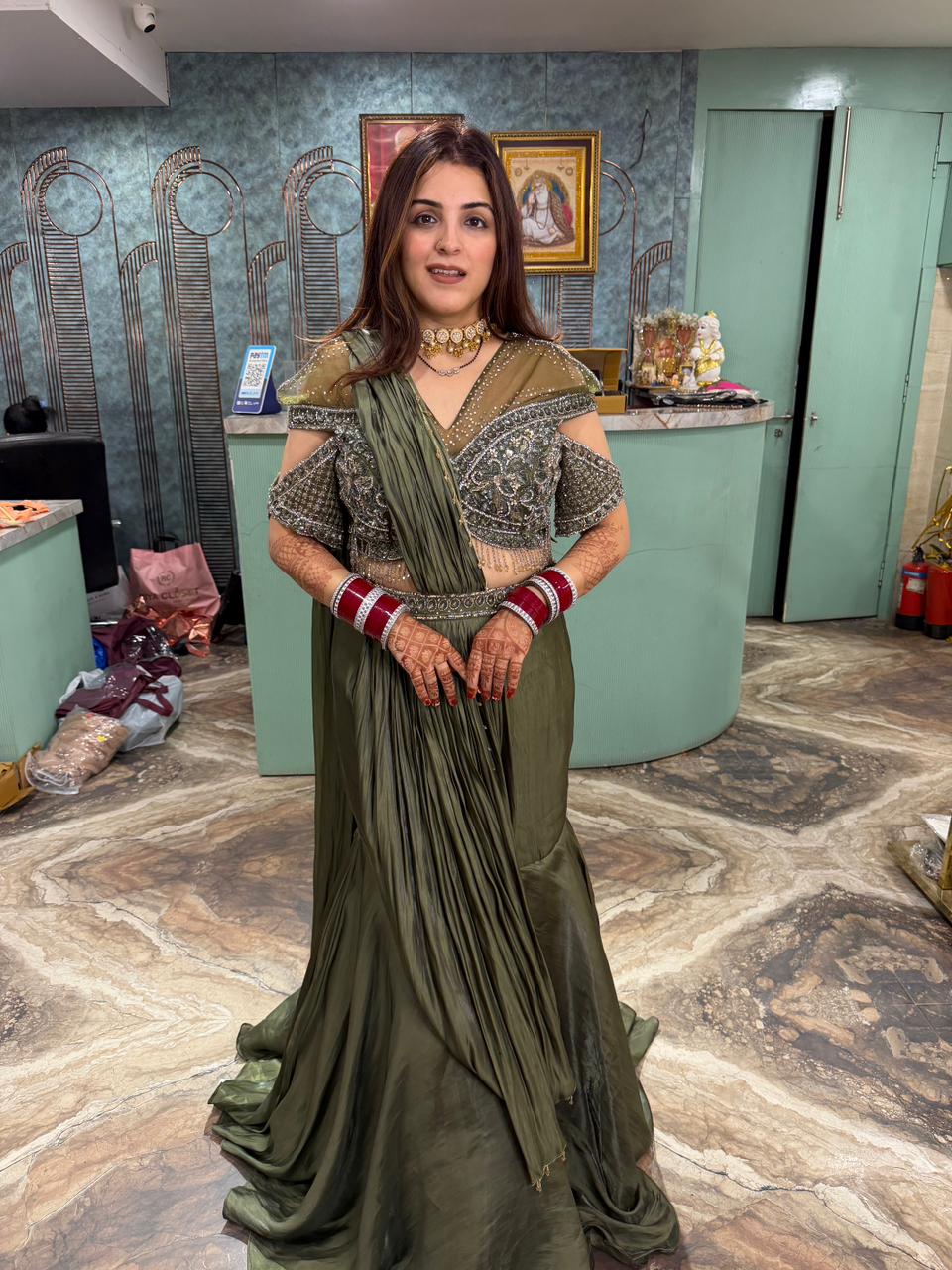 Olive Enchant lehenga set