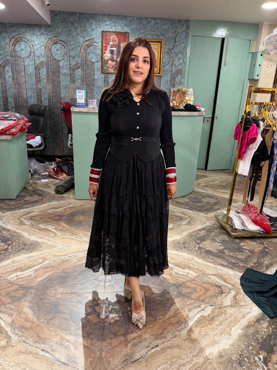 Korean style midi dress