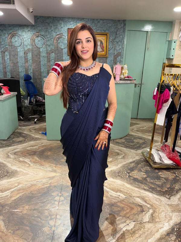 Akara drape saree